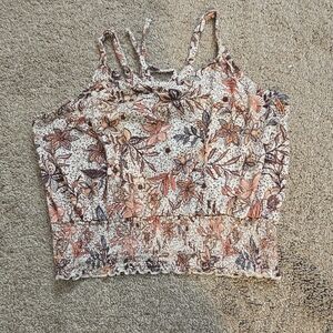 Daytrip Floral Camisole in Cream and Brown